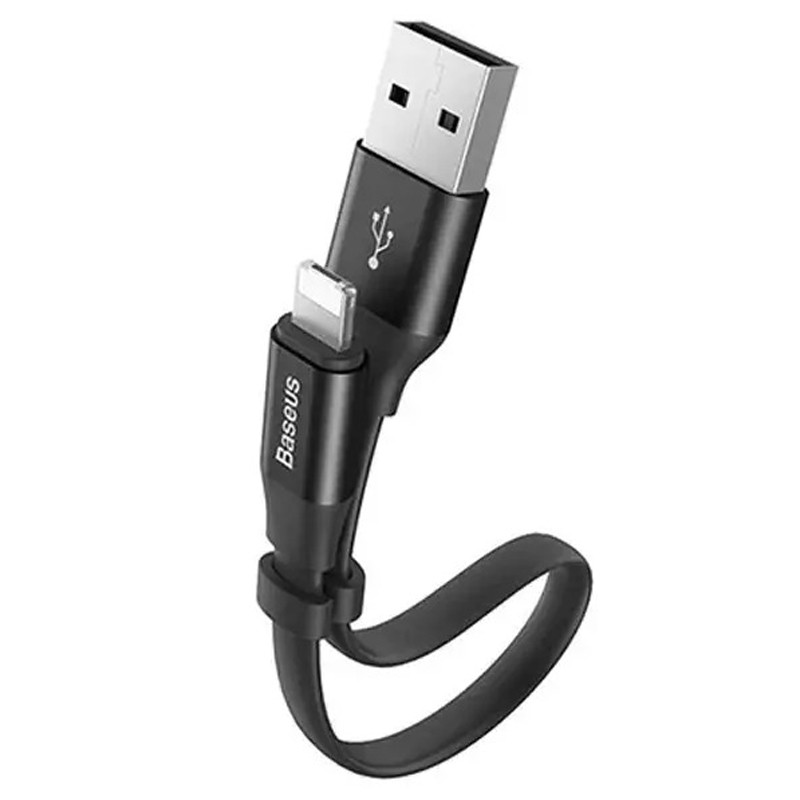 کابل کوتاه دوکاره میکرو یو اس بی و آیفونی Baseus CALMBJ 23cm 2A