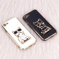 قاب براق My Case استند طرح سگ محافظ لنزدار iPhone 7 / 8 / SE 2020