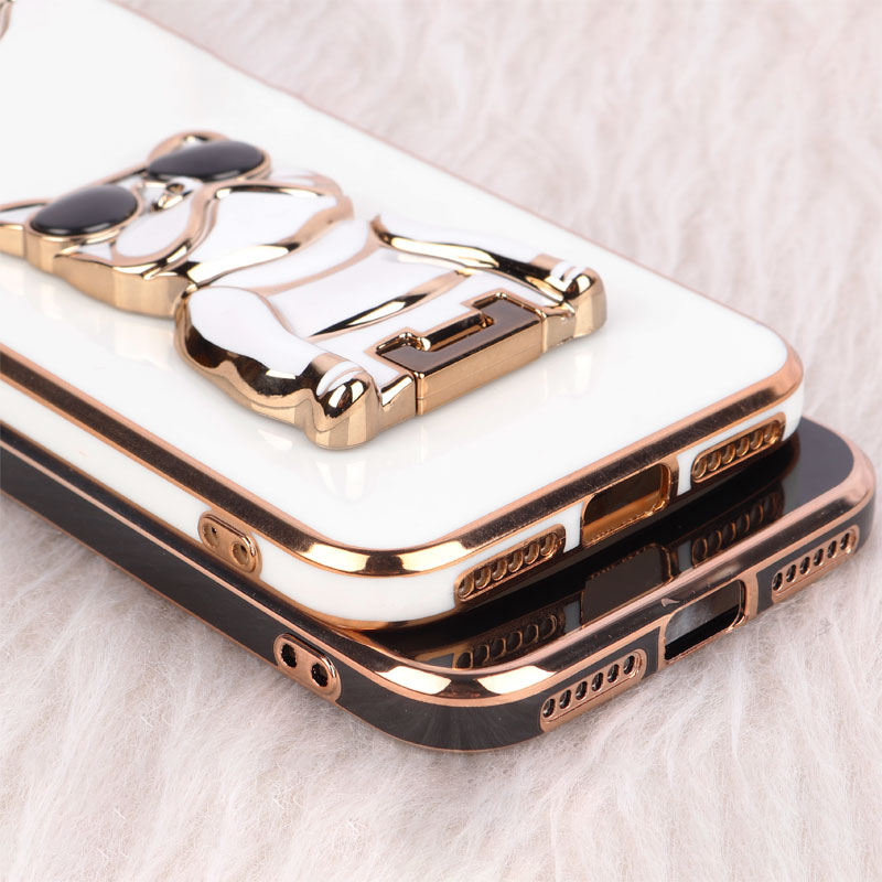 قاب براق My Case استند طرح سگ محافظ لنزدار iPhone 7 / 8 / SE 2020