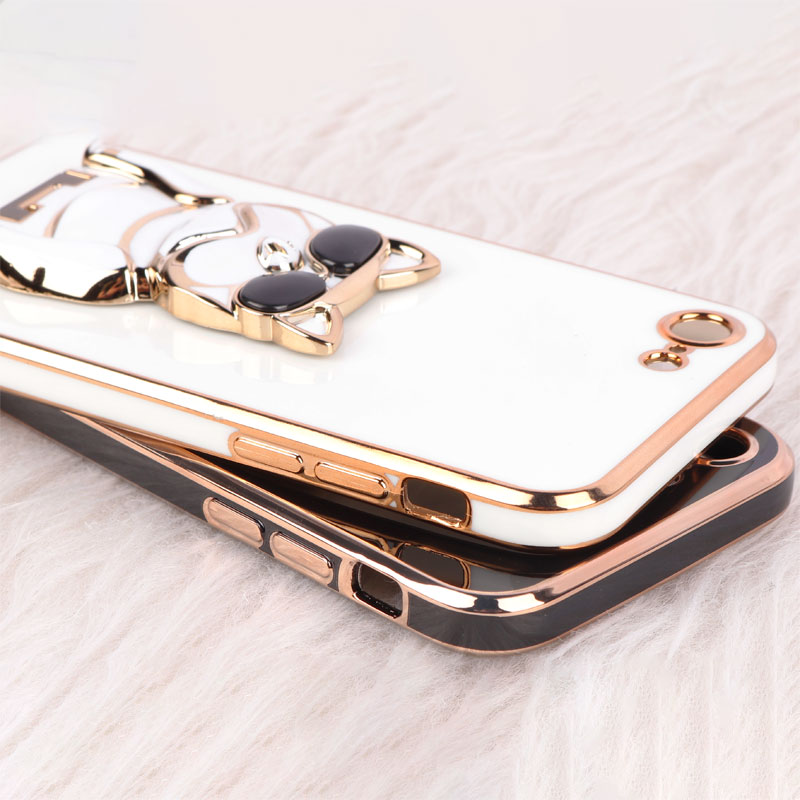 قاب براق My Case استند طرح سگ محافظ لنزدار iPhone 7 / 8 / SE 2020