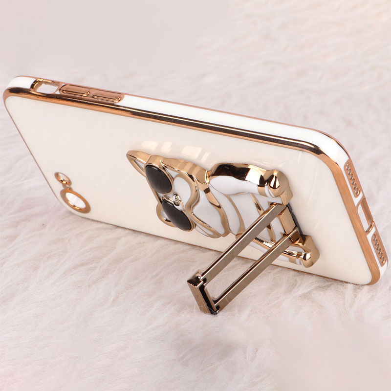 قاب براق My Case استند طرح سگ محافظ لنزدار iPhone 7 / 8 / SE 2020