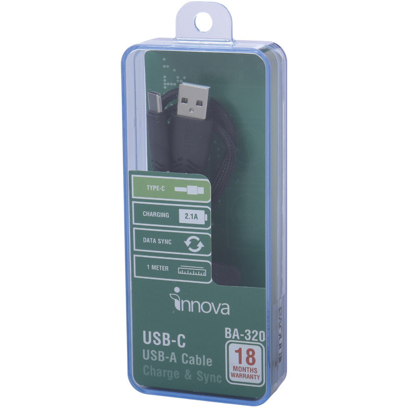 کابل تایپ سی فست شارژ Innova BA-320 2.1A 1m