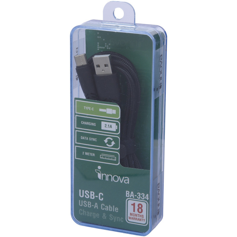 کابل تایپ سی فست شارژ Innova BA-334 2.1A 2m