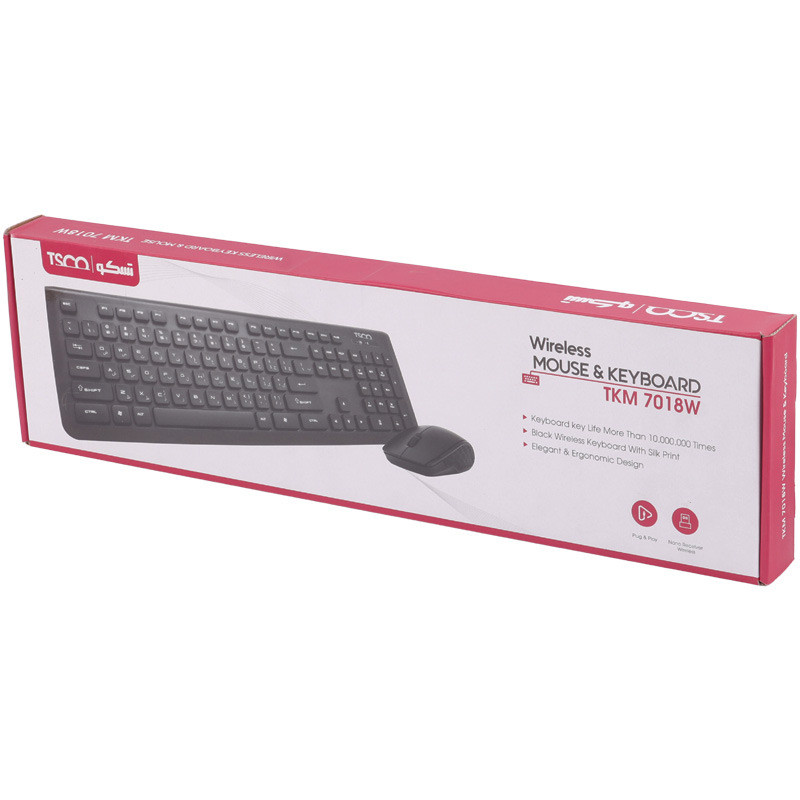 کیبورد و موس بی سیم تسکو TKM-7018W