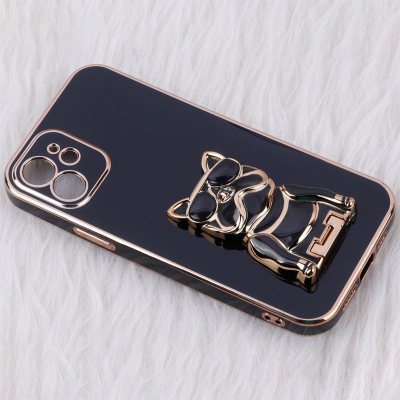 قاب براق My Case استند طرح سگ محافظ لنزدار iPhone 11