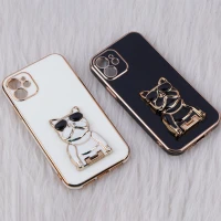 قاب براق My Case استند طرح سگ محافظ لنزدار iPhone 11