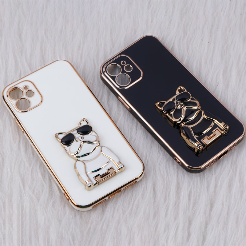 قاب براق My Case استند طرح سگ محافظ لنزدار iPhone 11