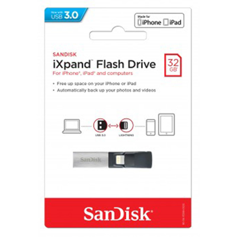 فلش 16 گیگ سن دیسک SanDisk iXpand OTG Lightning USB3.0