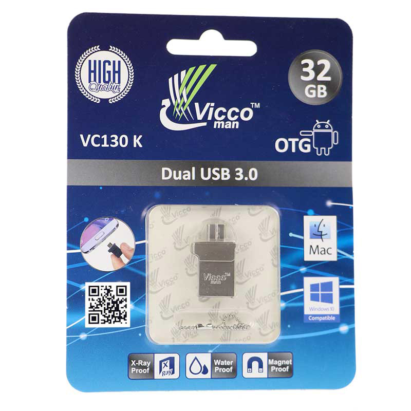 فلش 32 گیگ ویکومن Vicco VC130 OTG USB3.0