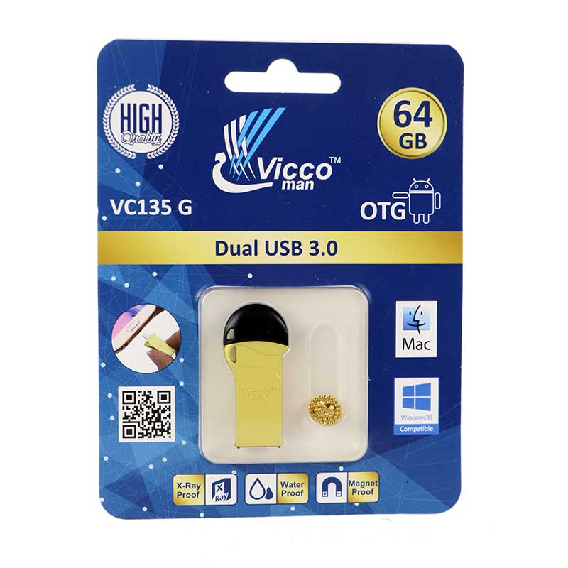 فلش 64 گیگ ویکومن Vicco VC135 OTG USB3.0