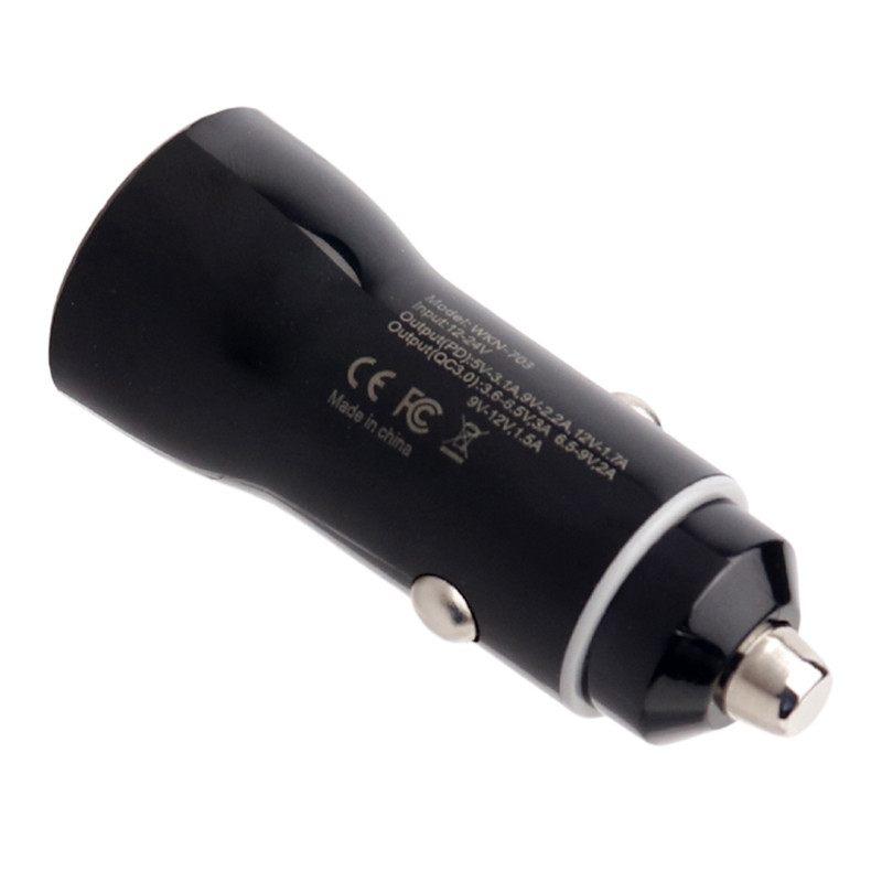 شارژر فندکی فست شارژ WKN-703 QC3.0 3A PD 38W