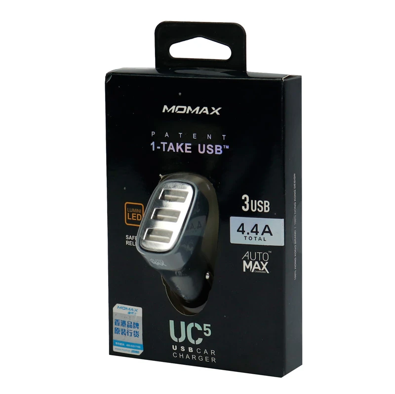 شارژر فندکی Momax UC5 4.4A 3Port