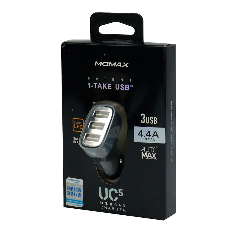 شارژر فندکی Momax UC5 4.4A 3Port