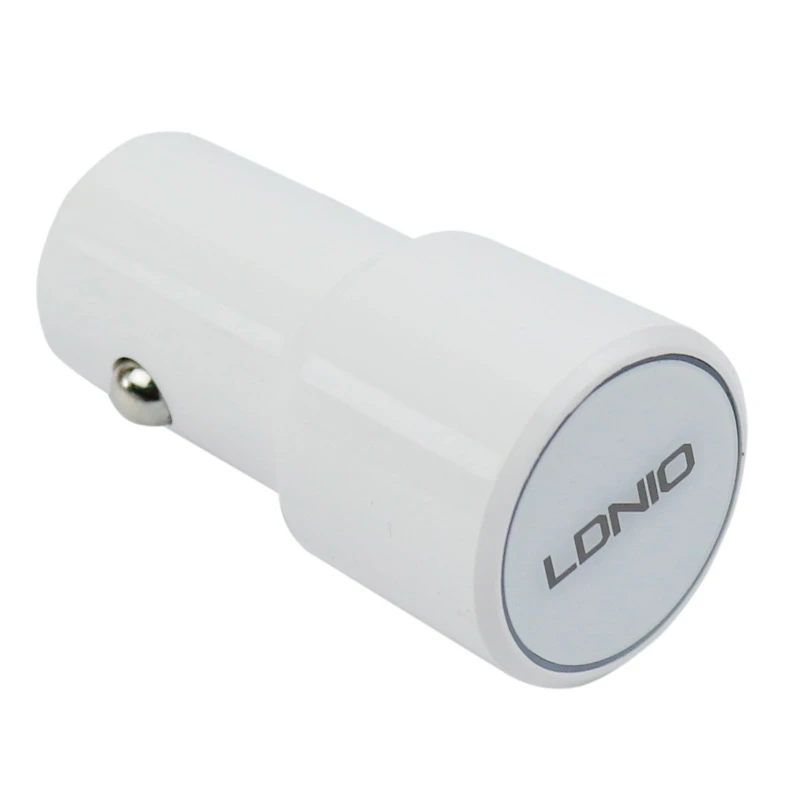 شارژر فندکی فست شارژ LDNIO C309 3.6A 18W + کابل آیفونی