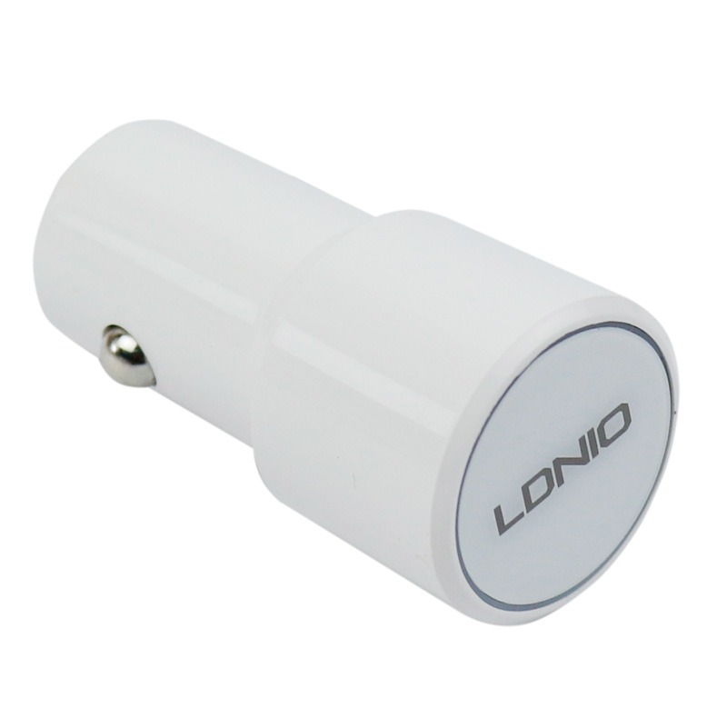 شارژر فندکی فست شارژ LDNIO C309 3.6A 18W + کابل آیفونی