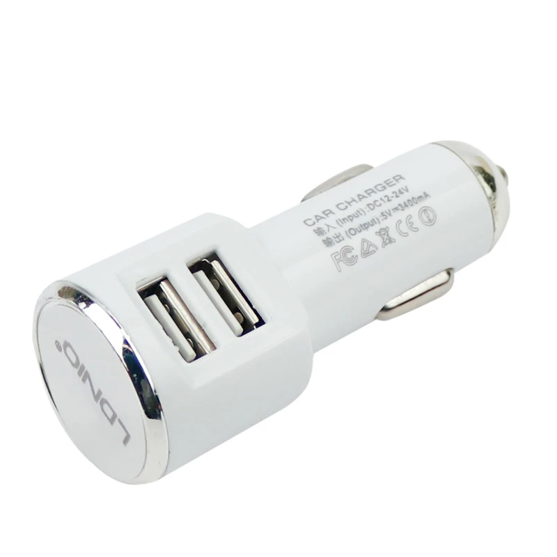 شارژر فندکی LDNIO DL-C29 3.4A + کابل میکرو یو اس بی