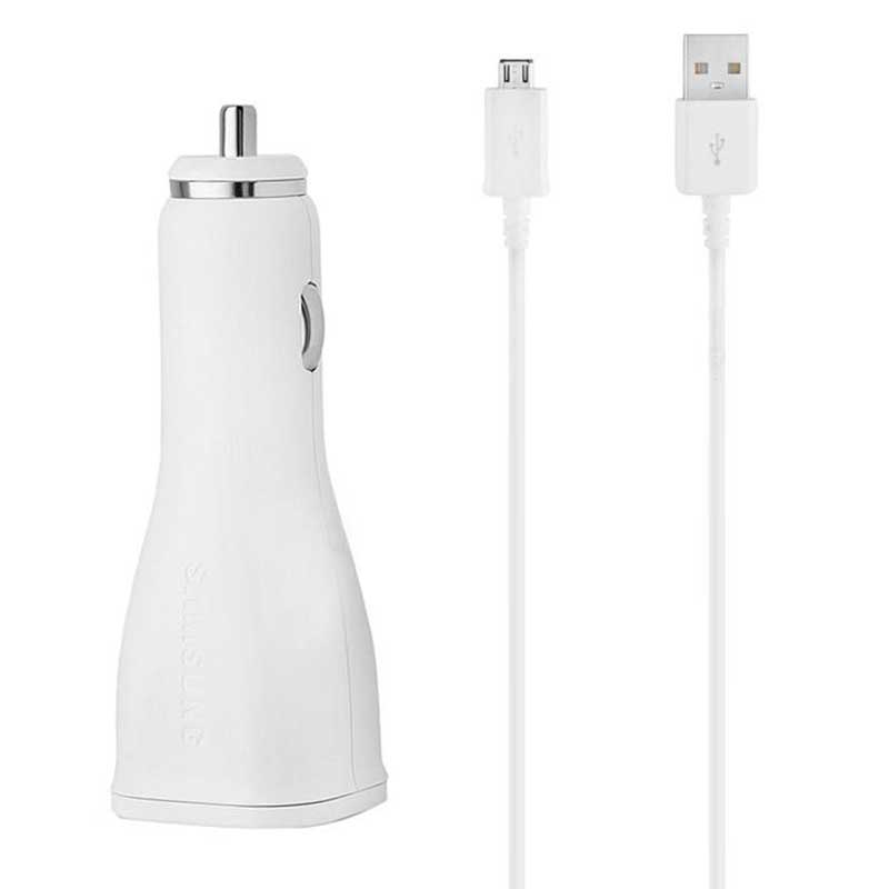 شارژر فندکی اورجینال Samsung Fast + کابل میکرو یو اس بی