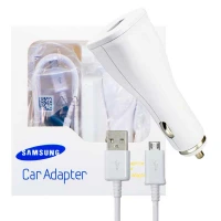 شارژر فندکی اورجینال Samsung Fast + کابل میکرو یو اس بی
