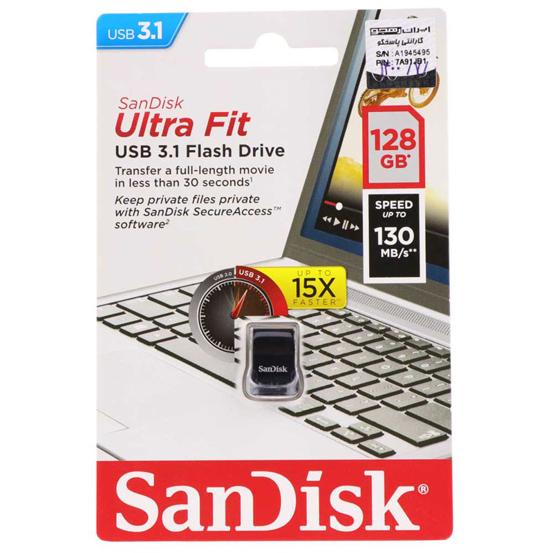 فلش 128 گیگ sandisk