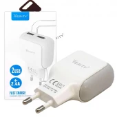 شارژر دیواری Verity AP 2111 2Port + کابل میکرو یو اس بی