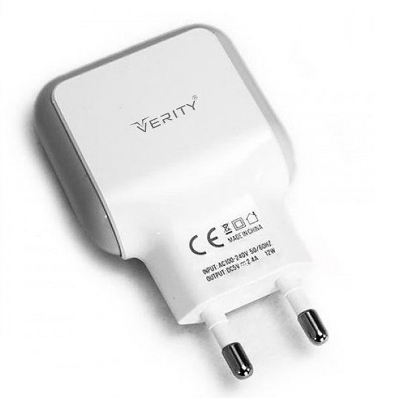 شارژر دیواری Verity AP 2111 2Port + کابل میکرو یو اس بی