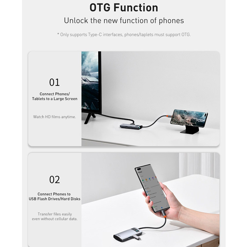 هاب 4 پورت Type-C باسئوس Metal Gleam Series CAHUB-CW0G