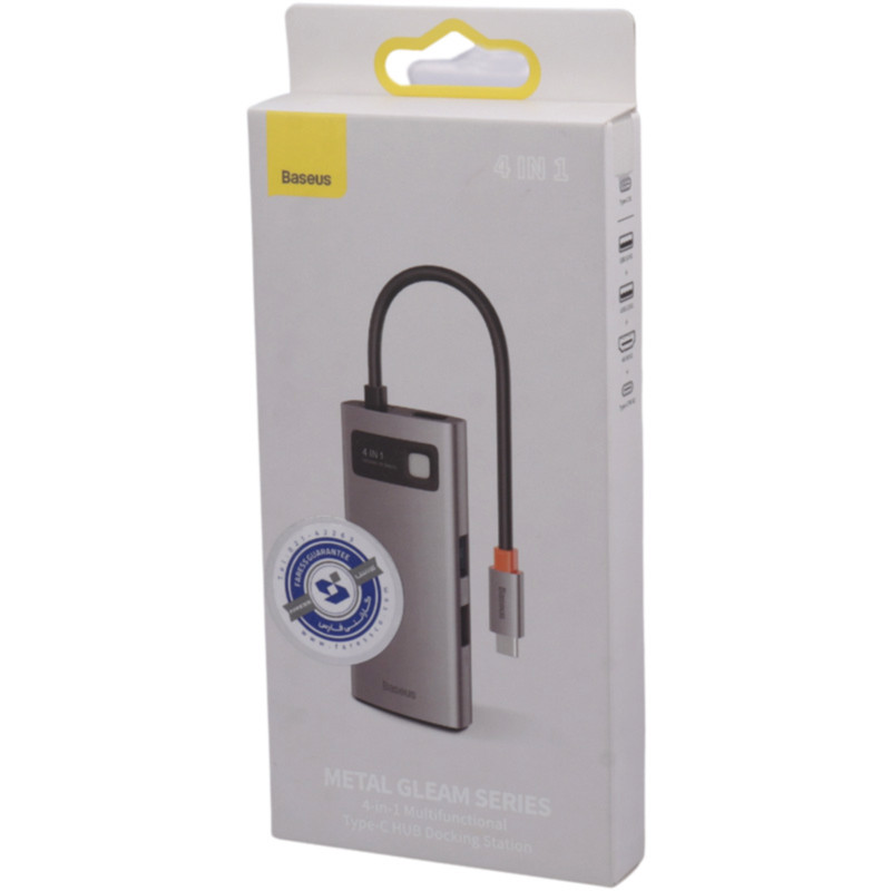 هاب 4 پورت Type-C باسئوس Metal Gleam Series CAHUB-CW0G