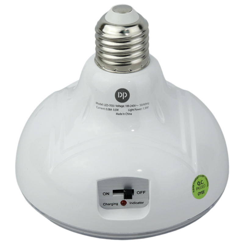 لامپ شارژی DP.LED Light LED-7033 E27 1.9W + ریموت کنترل