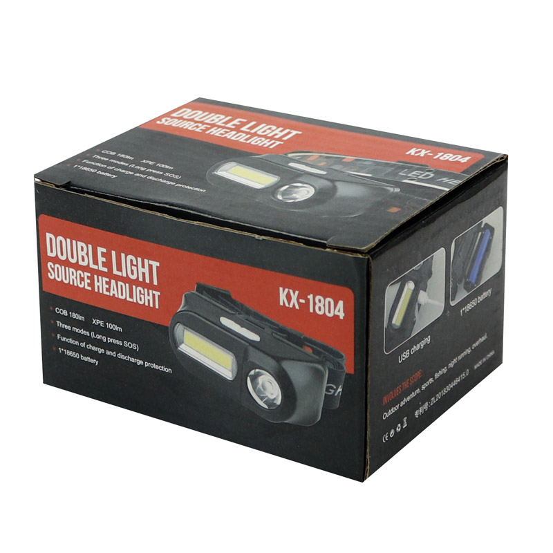چراغ قوه پیشانی شارژی Double Light KX-1804
