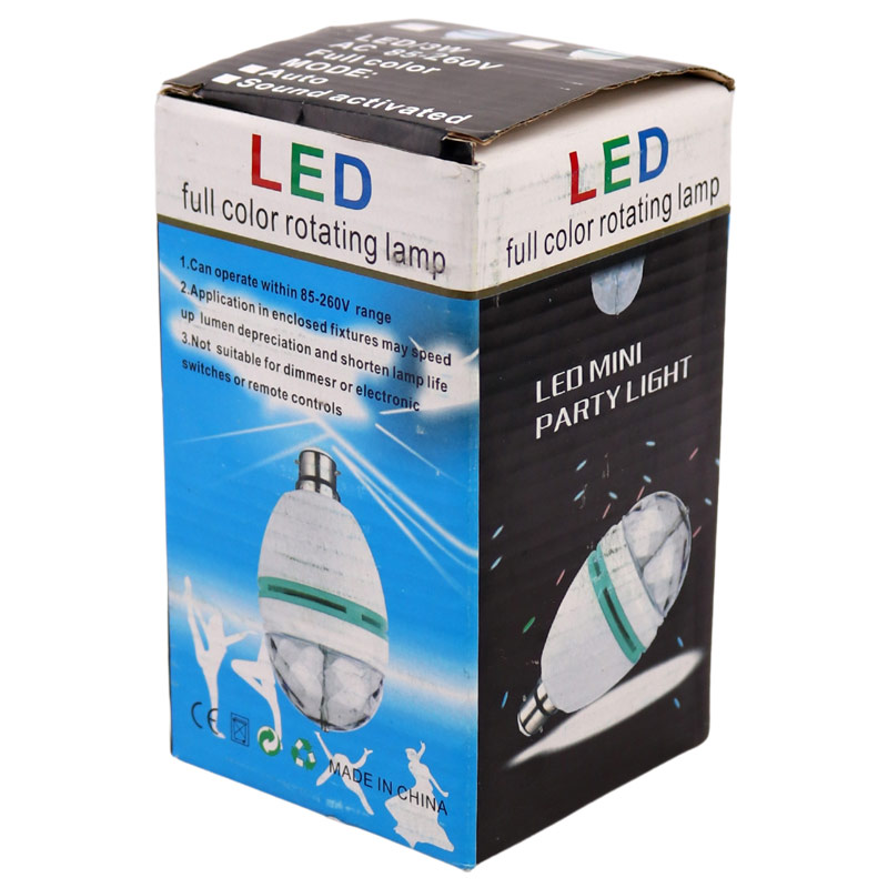 لامپ رقص نور گردان Rotating Lamp 3W E27 کد ۲