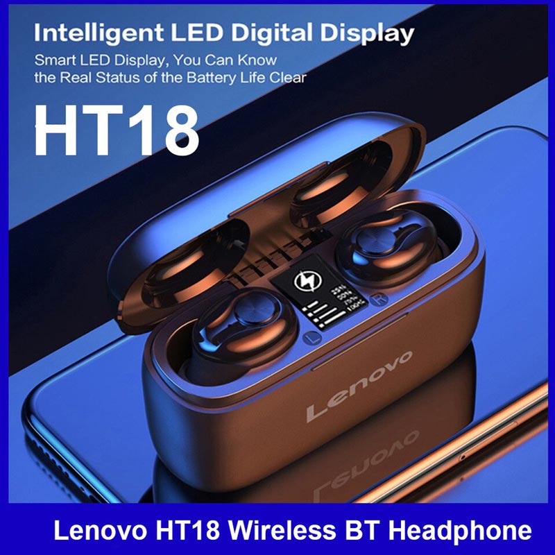 هندزفری بلوتوث دو تایی Lenovo HT18