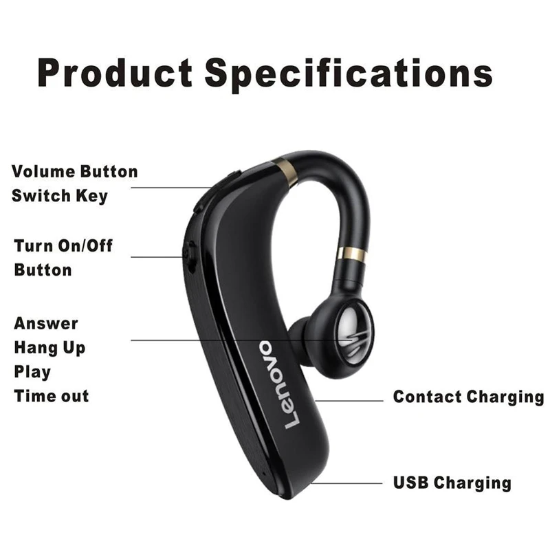 هدست بلوتوث تک گوش Lenovo HX-106