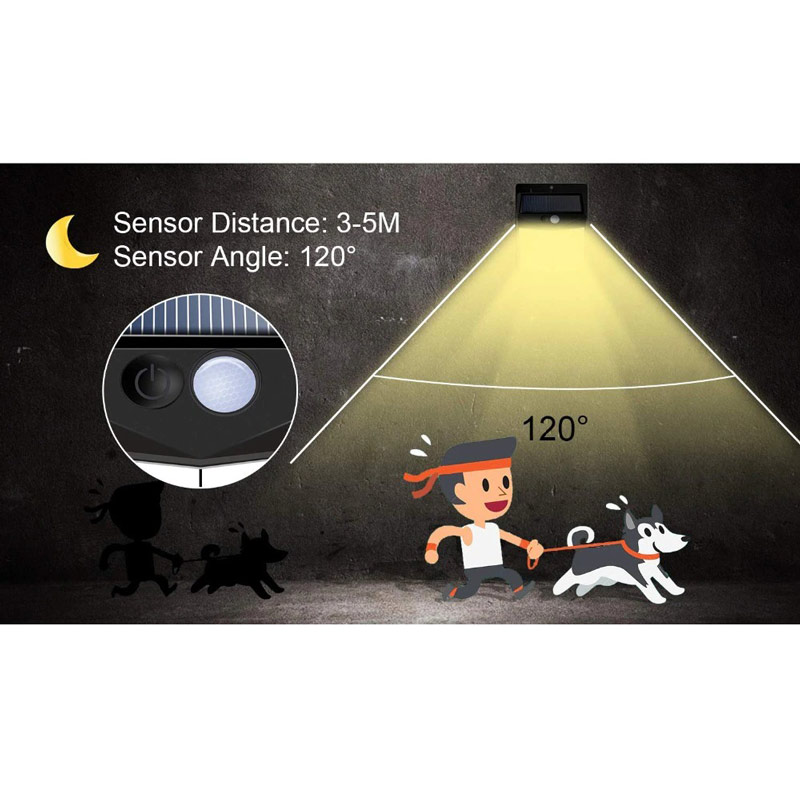 چراغ دیواری سنسوردار خورشیدی Solar Motion Sensor Light COB48