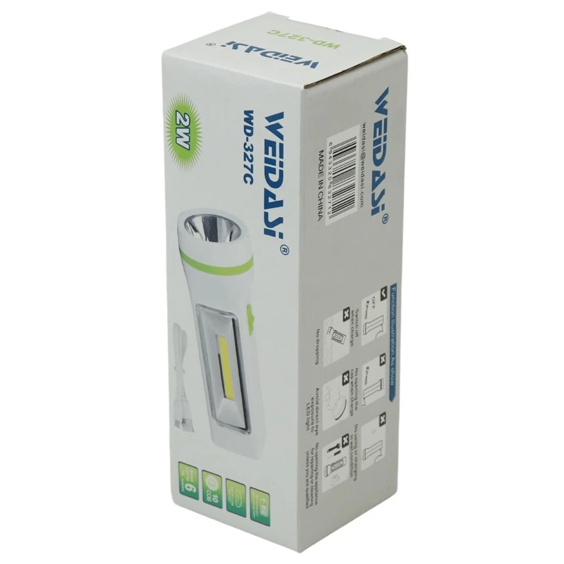 چراغ قوه شارژی ۲ کاره ویداسی WEIDASI WD-327C