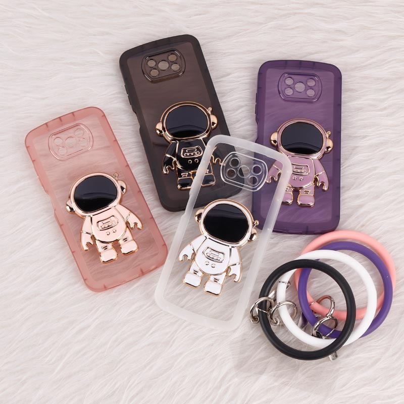 قاب شفاف استند آدمکی + آویز دستی Xiaomi Poco X3