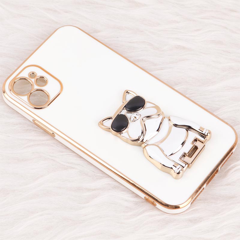 قاب براق My Case استند طرح سگ محافظ لنزدار iPhone 11