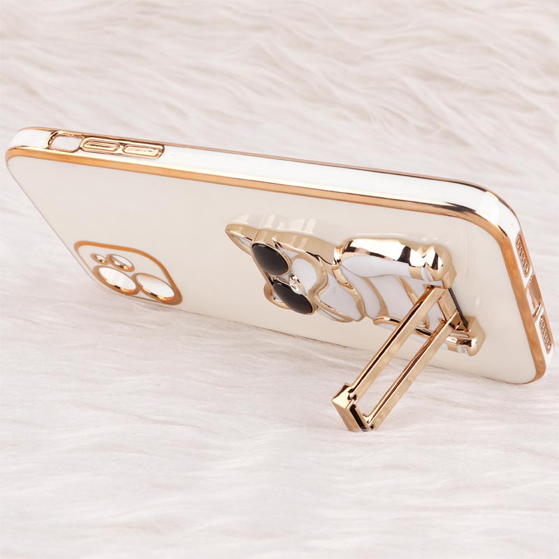 قاب براق My Case استند طرح سگ محافظ لنزدار iPhone 11