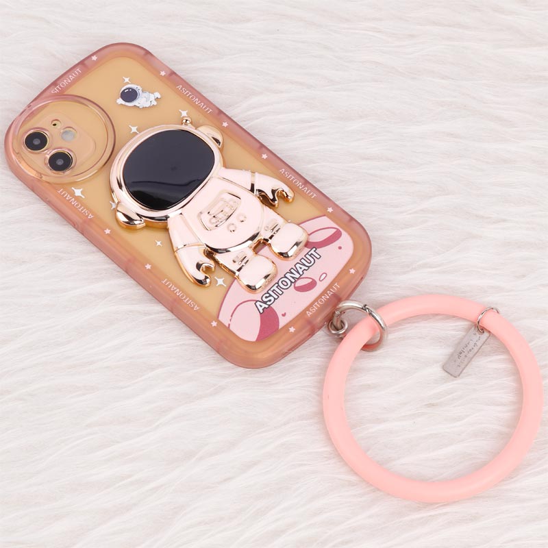 قاب شفاف استند آدمکی + آویز دستی iPhone 11