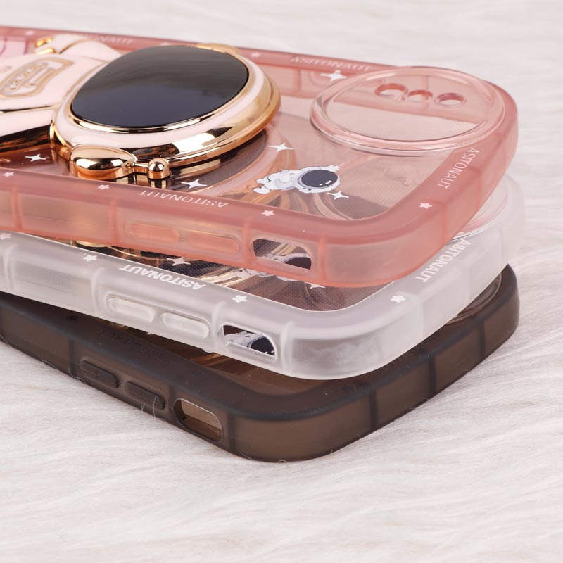 قاب شفاف استند آدمکی + آویز دستی iPhone X