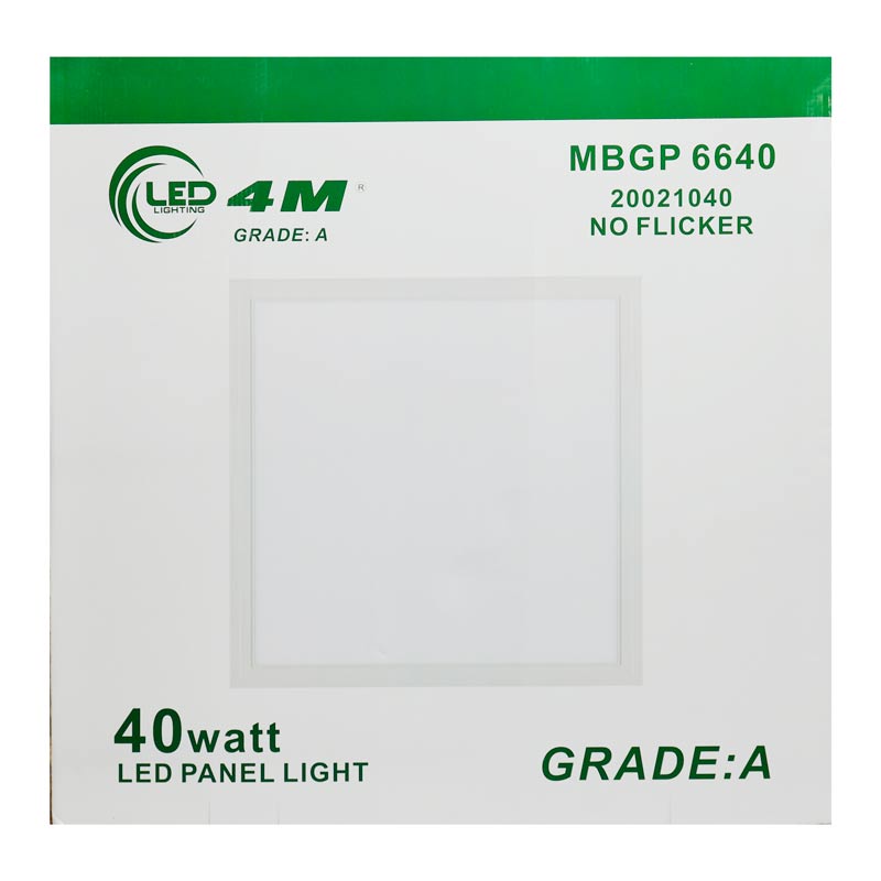 پنل ال ای دی سقفی توکار ۴M Afra MBGP 6640 60*60cm 40W + آداپتور