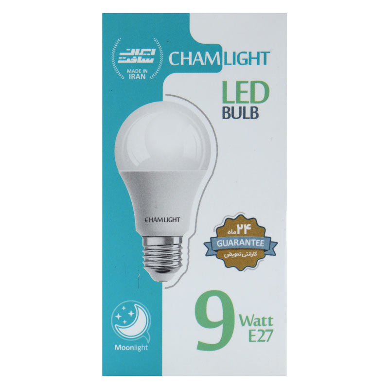 لامپ حبابی Chamlight E27 9W LED