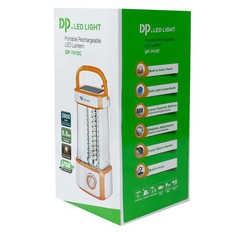 چراغ قوه فانوسی خورشیدی DP.LED Light DP-7412C
