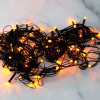 ریسه سوزنی سیم مشکی انبه ای ۹ متری