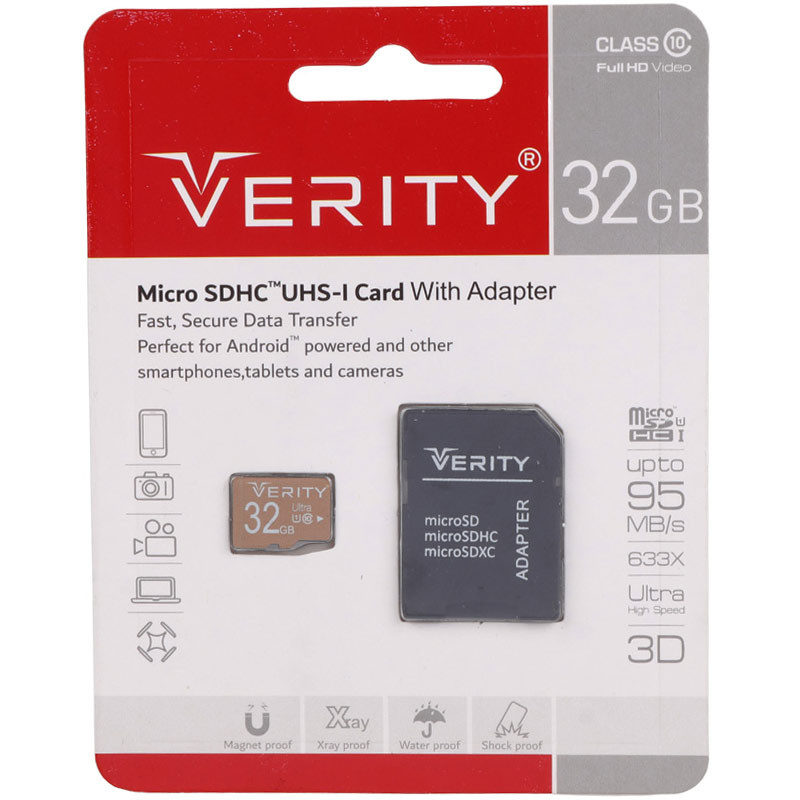 رم میکرو ۳۲ گیگ وریتی Verity 633X U1 C10 95MB/s