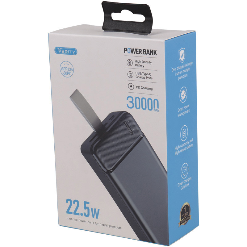 پاور بانک فست شارژ ۳۰۰۰۰ وریتی Verity V-PP135-30PD PD 22.5W