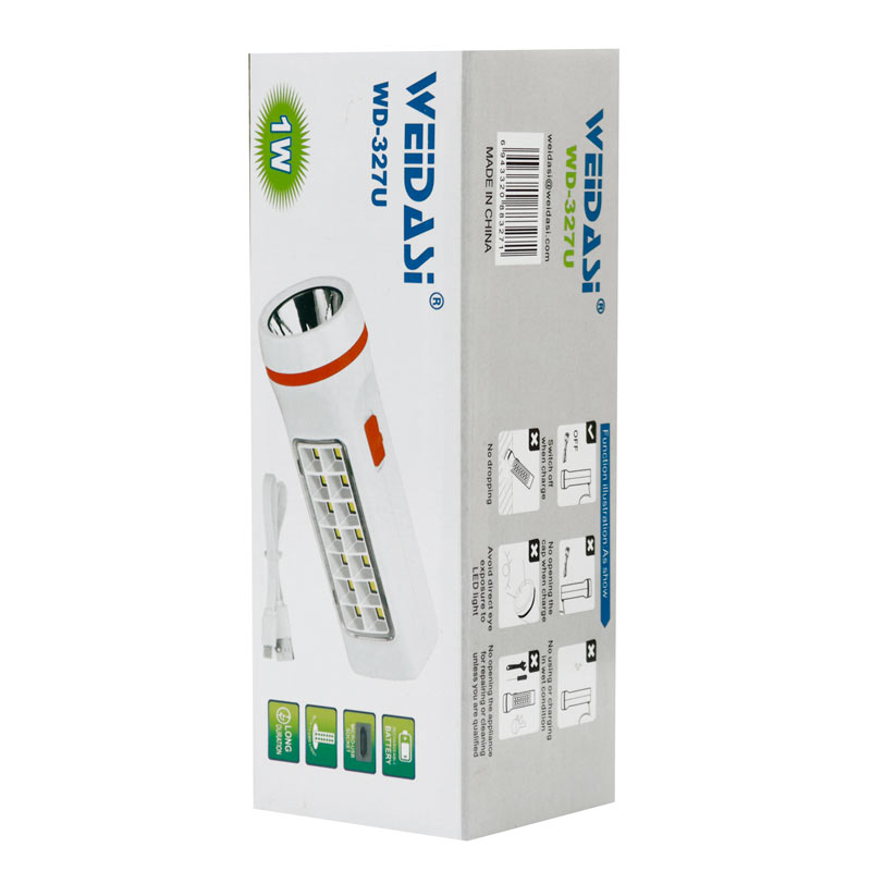 چراغ قوه شارژی ۲ کاره ویداسی WEIDASI WD-327U
