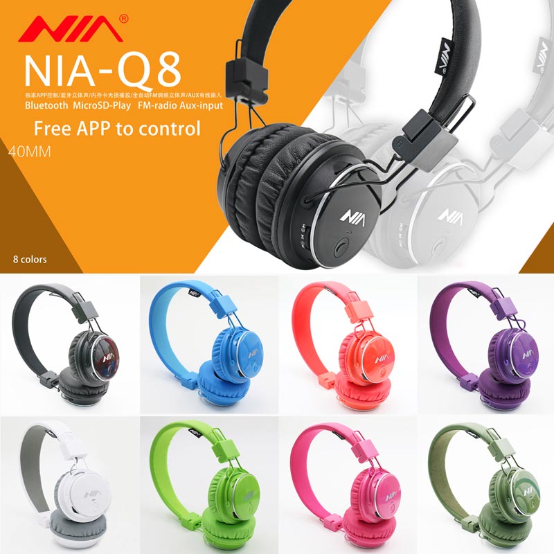 هدفون اورجینال بلوتوثی رم خور NIA Q8-851S
