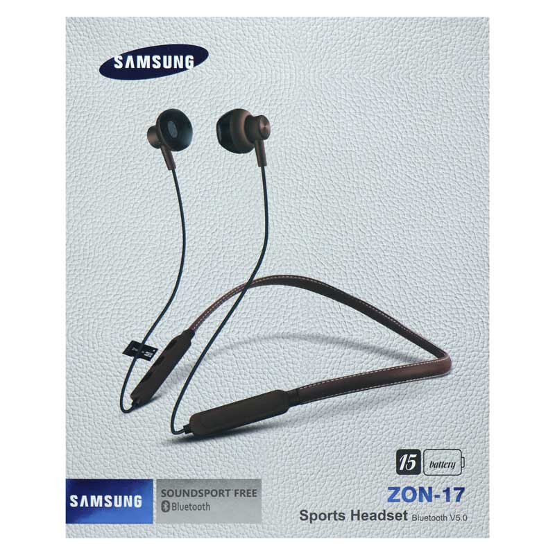 هندزفری بلوتوث دورگردنی رم خور Samsung Zon-17