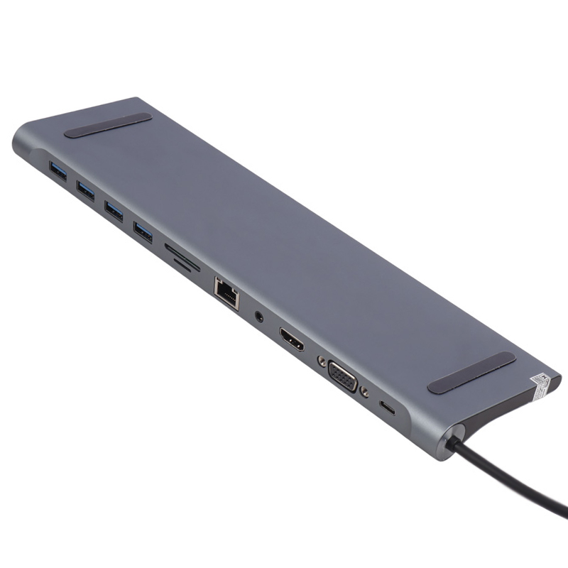 هاب و رم ریدر BYL-2003 USB 3.0/HDMI/VGA/RJ45/AUX/Type-C PD To Type-C