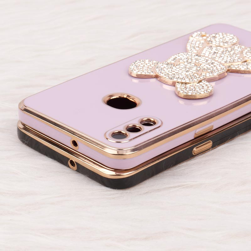 قاب My Case Power Bear نگین دار محافظ لنزدار Samsung Galaxy A10s